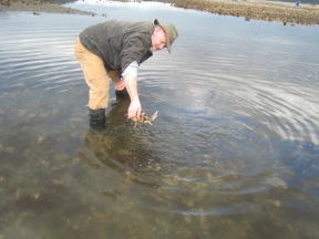 Jim with crab
